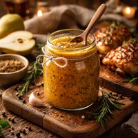 Pear Mustard Glaze for Meat Poultry