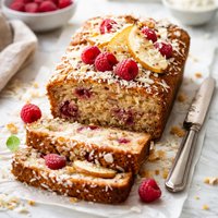 Pear Raspberry Coconut Bread