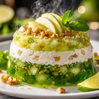 Pear Salad with Cream Cheese and Lime Gelatin