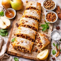 Pear Strudel in Phyllo