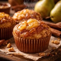 Pear Upside Down Muffins