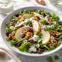 Pear Walnut Salad W Creamy Bleu Blue Cheese Dressing