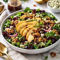 Pear Walnut Salad with Balsamic Vinaigrette