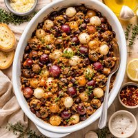 Pearl Onion Mushroom Bake