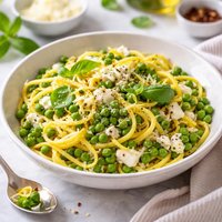 Peas N Cheese Squash Spaghetti