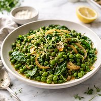 Peas with Spinach and Shallots