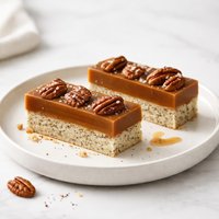 Pecan and Poppy Seed Caramel Slice