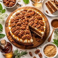 Pecan Caramel Bourbon Cake