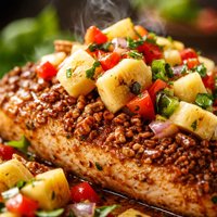 Pecan Crusted Chicken with Banana Salsa