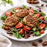 Pecan Crusted Mozzarella Salad