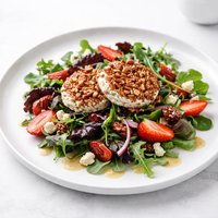 Pecan Encrusted Goat Cheese Salad W Maple Vinaigrette Dressing