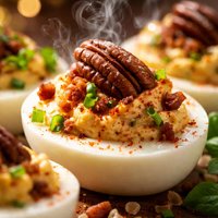 Pecan Stuffed Deviled Eggs