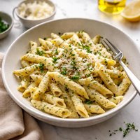 Penne Pasta with an Herbed Cream Sauce