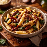 Penne Pasta with Sun Dried Tomatoes