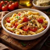Penne Pasta with Tomatoes and Gorgonzola
