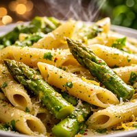 Penne with Asparagus Lemon Sauce