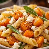 Penne with Butternut Squash and Goat Cheese Courtesy Giada D