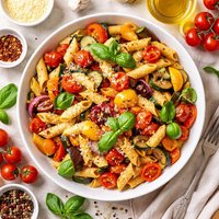 Penne with Capsicum and Slow Roasted Vegetables