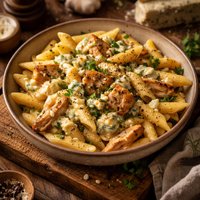 Penne with Chicken and Gorgonzola Cheese