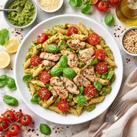 Penne with Chicken and Pesto
