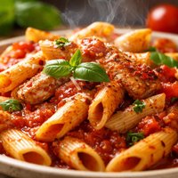 Penne with Chicken Tomato Sauce