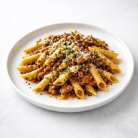 Penne with Rustic Lentil Sauce