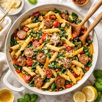 Penne with Sausage and Veggies