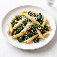 Penne with Swiss Chard Asiago Cheese