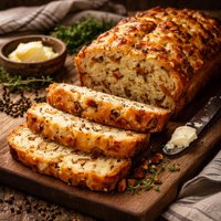 Pepper and Pancetta Batter Bread