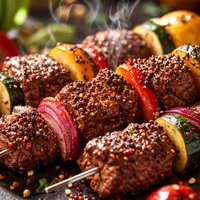 Peppercorn Beef Kabobs