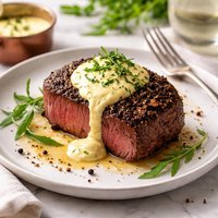Peppered Beef Fillet with Bearnaise Sauce