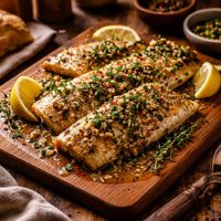Peppered Fish in Herbed Butter