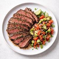 Peppered Flank Steak and Salsa