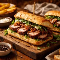 Peppered Pork Tenderloin Sandwiches