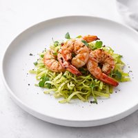 Peppered Prawn with Leek