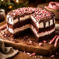 Peppermint Brownie Cake