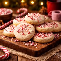 Peppermint Candy Shortbread Cookies