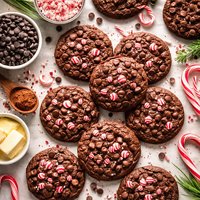Peppermint Chocolate Chocolate Chip Cookies