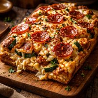 Pepperoni Cheese and Zucchini Strata