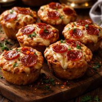 Pepperoni Pizza Muffins