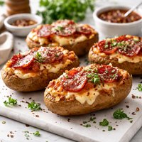Pepperoni Pizza Topped Potatoes