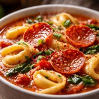 Pepperoni Tortellini Soup