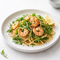 Peppery Pasta with Arugula and Shrimp