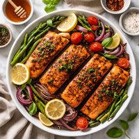 Peppery Sweet Oven Roasted Salmon