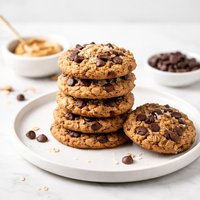 Perfect Peanut Butter Oatmeal Chocolate Chip Cookies