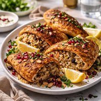 Persian Chicken Stuffed with Rice