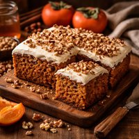 Persimmon Black Walnut Cake