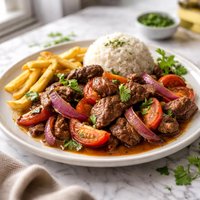 Peruvian Sauteed Beef Tenderloin Lomo Saltado