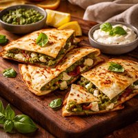Pesto and Goat Cheese Quesadillas
