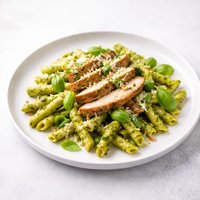 Pesto Chicken and Penne Noodles